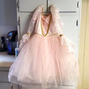 Pink and gold princess dress